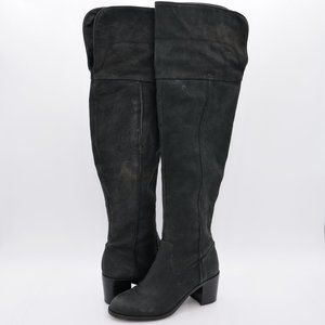 Sam Edelman Womens Black Over The Knee Heeled Boot